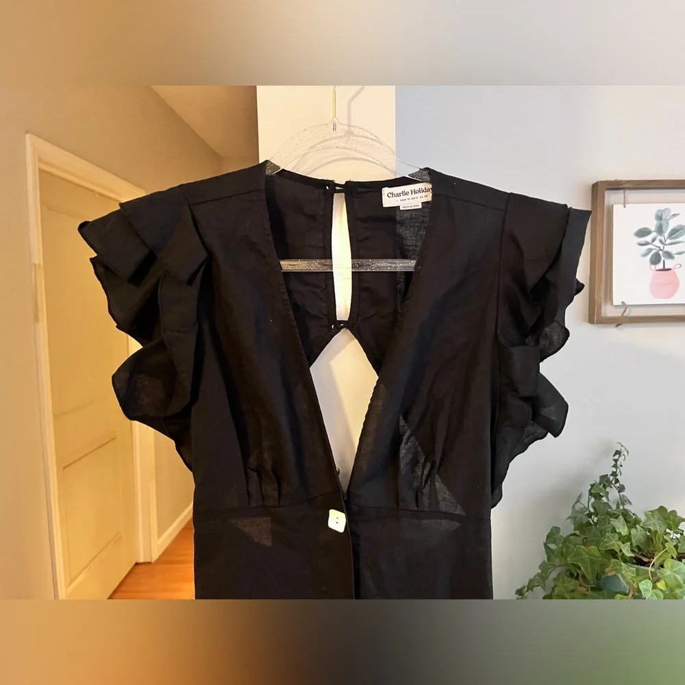 Charlie Holiday Black Midi Dress - Picture 5 of 9